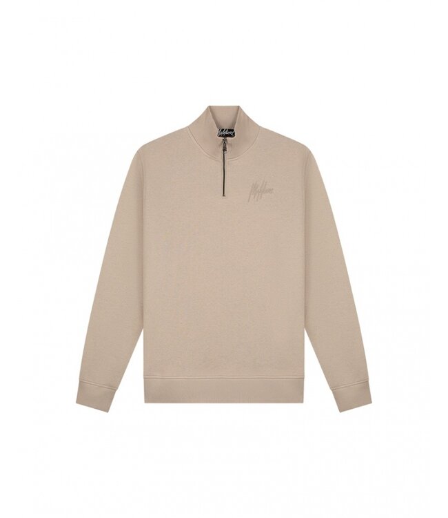 Malelions Malelions Men Turtle Half Zip Sweater - Beige