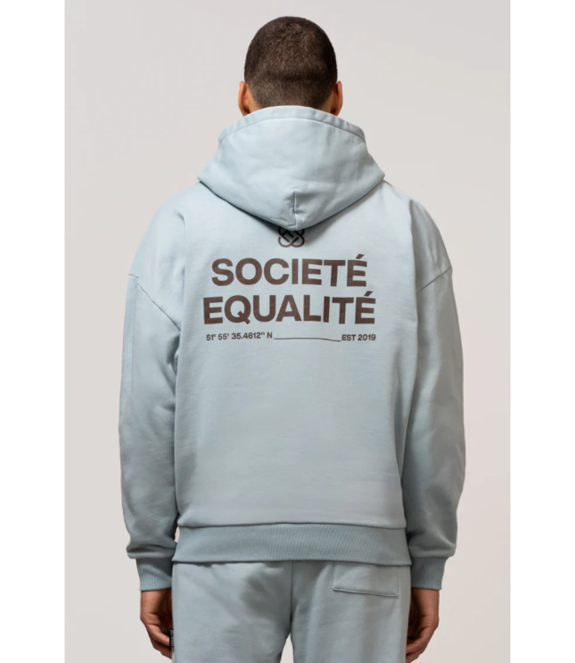 Equalité Equalite Societe Oversized Full Zip Hoodie - Light Blue