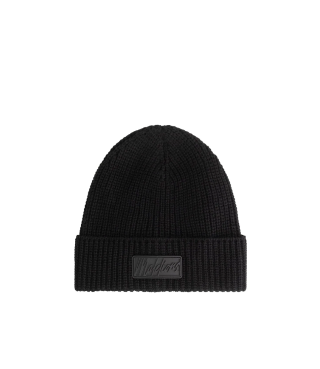 Malelions Malelions Men Ribbed Beanie Scarf Set - Black