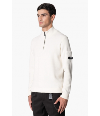 Quotrell Quotrell D'azur Knitted Halfzip - Ecru