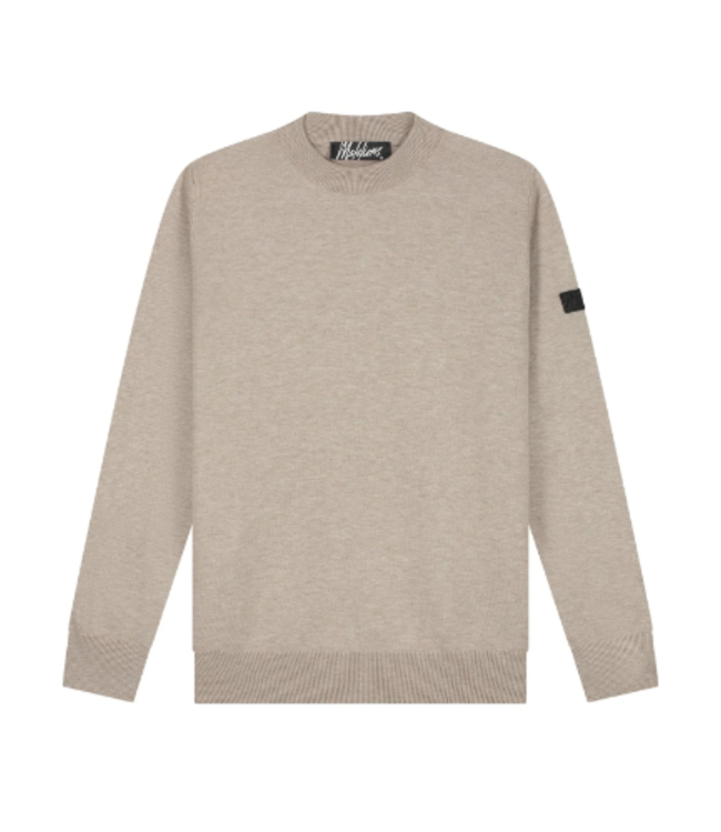 Malelions Men Knitted Crewneck MM3-AW24-05-Taupe
