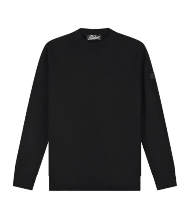 Malelions Men Knitted Crewneck MM3-AW24-05 - Black