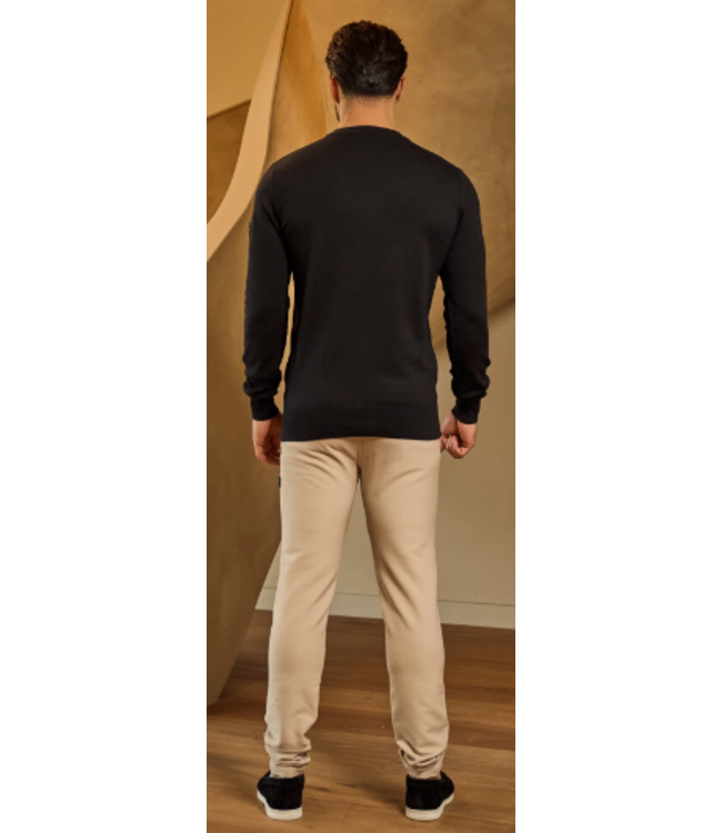 Malelions Men Knitted Crewneck MM3-AW24-05 - Black