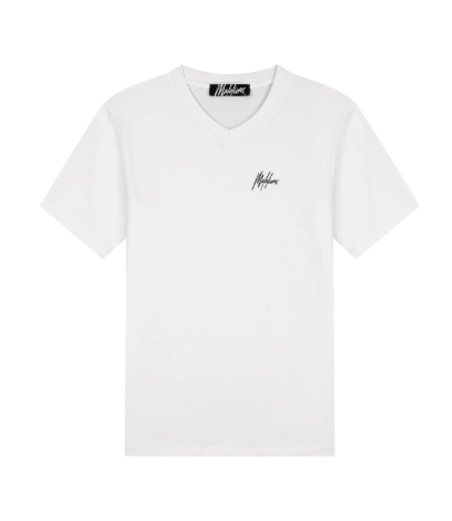 Malelions Men Signature V-Neck T-Shirt 3-Pack MM3-AW24-22- Black/White/Navy