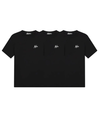 Malelions Men SignatureT-Shirt 3-Pack- Black