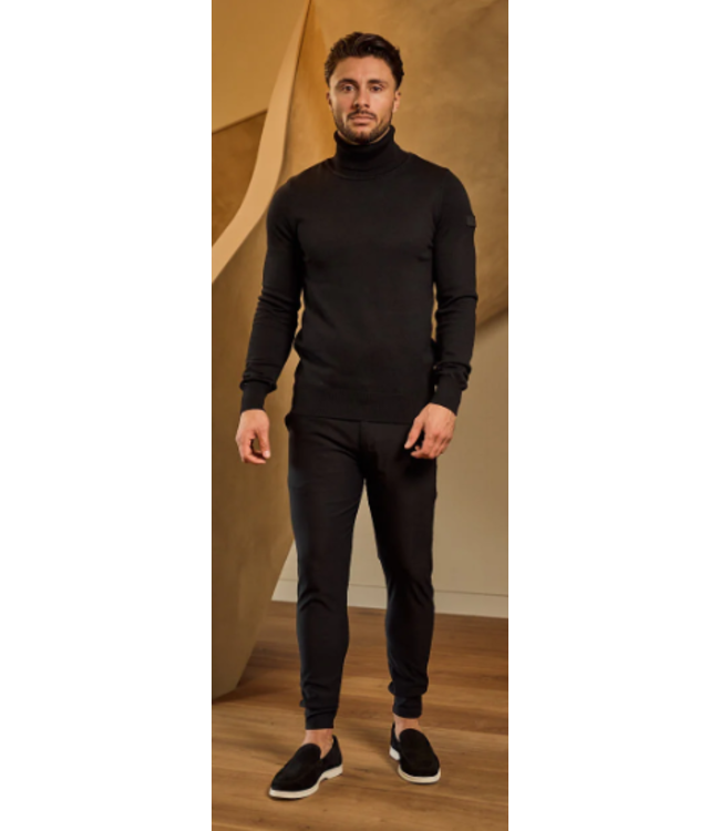 Malelions Men Knitted Turtleneck MM3-AW24-13-Black
