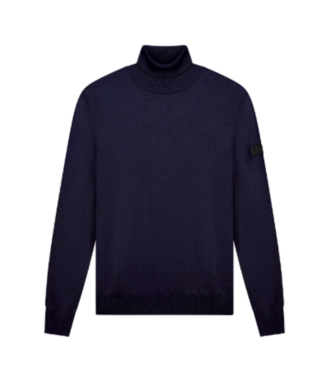 Malelions Men Knitted Turtleneck MM3-AW24-13-Navy