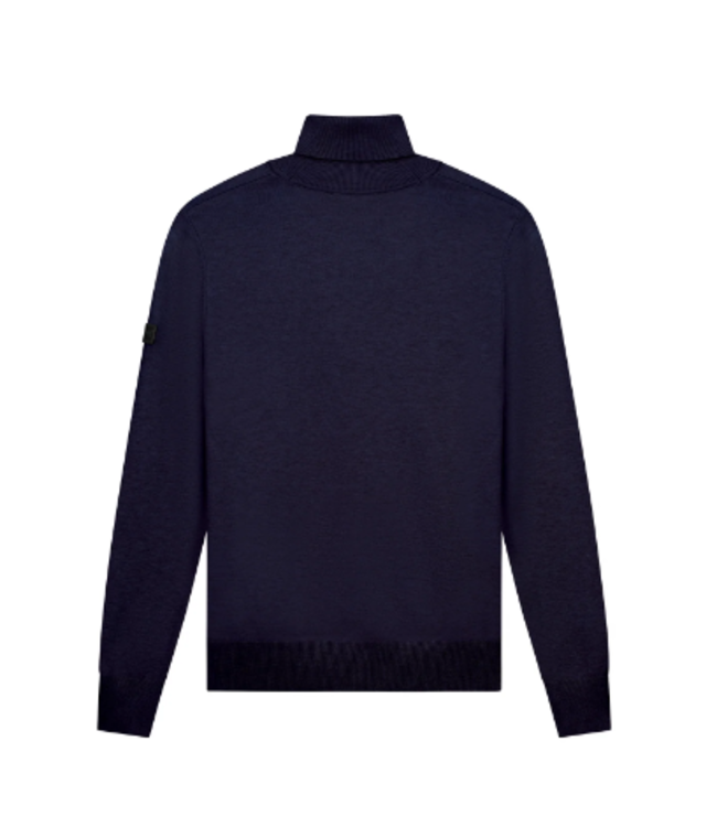 Malelions Men Knitted Turtleneck MM3-AW24-13-Navy