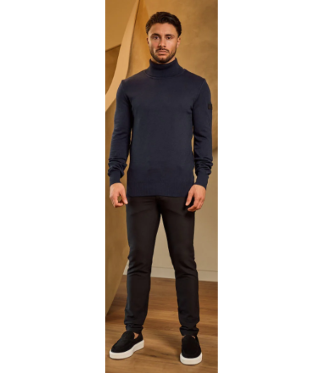 Malelions Men Knitted Turtleneck MM3-AW24-13-Navy