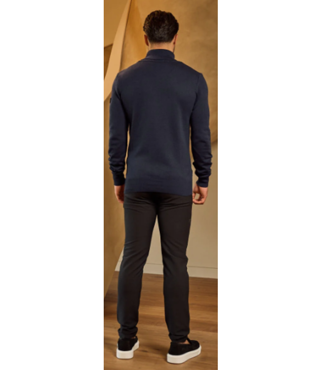 Malelions Men Knitted Turtleneck MM3-AW24-13-Navy