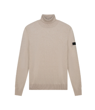 Malelions Men Knitted Turtleneck-Taupe