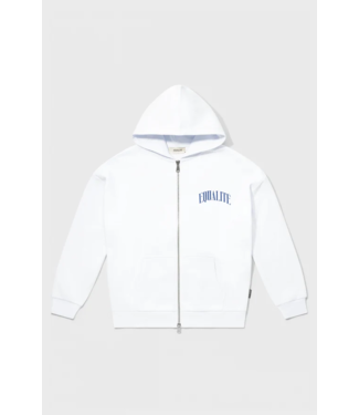 Equalité Oliver Oversized Full zip Hoodie - White Blue