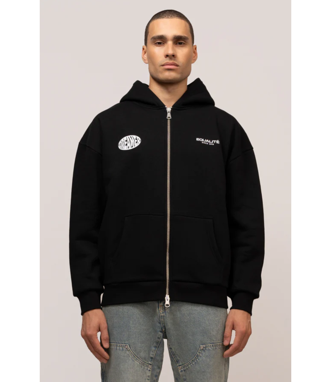 Equalité Dreamer Oversized Full Zip Hoodie - Black