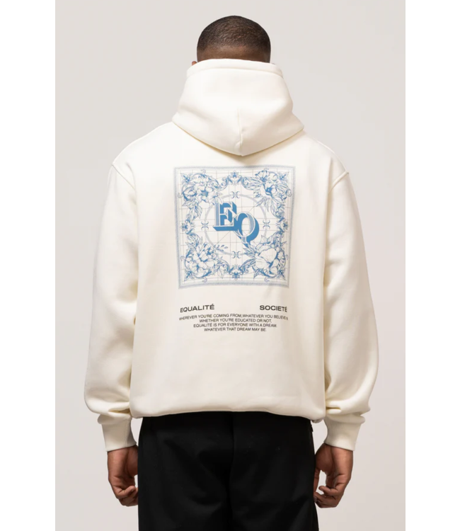Equalité Tile Oversized Hoodie- Off White