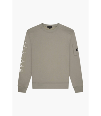Quotrell Quotrell Defender Crewneck Faded Olive/White