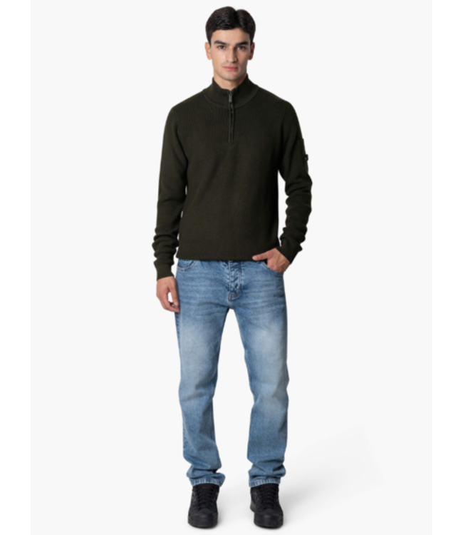 Quotrell Quotrell D'azur Knitted Halfzip - Army