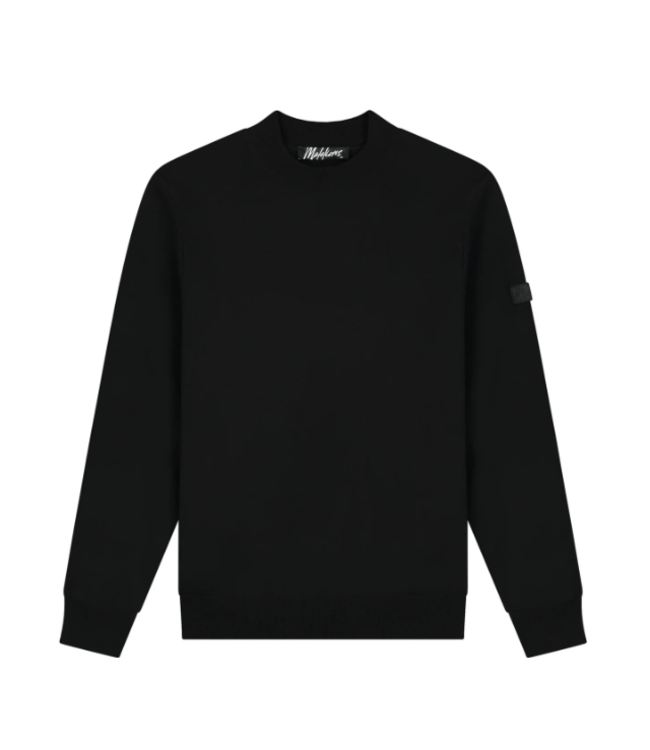 Malelions Malelions Men Knitted Mock Neck Sweater - Black