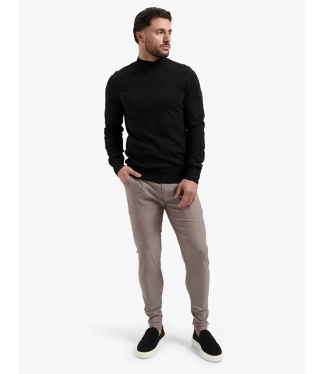 Malelions Malelions Men Knitted Mock Neck Sweater - Black