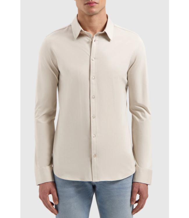 Pure Path Pure Path Essentieel Jersey-shirt 25010220 Slim Fit - Sand