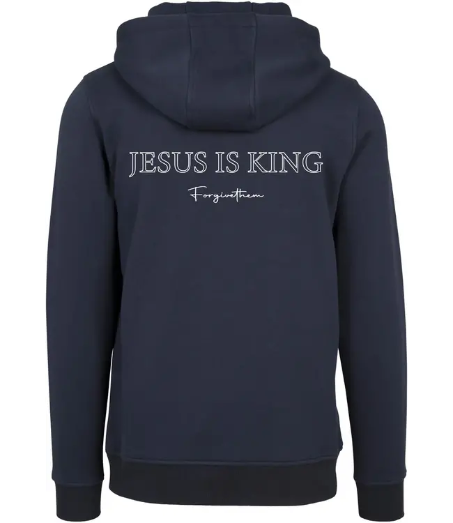 Jesus is King Hoodie Navy