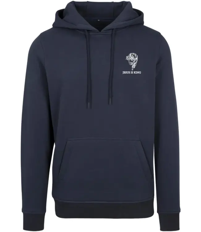 Jesus is King Hoodie Navy