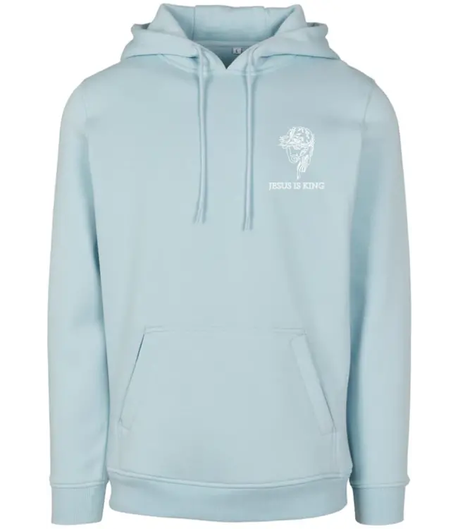 Jesus is King Hoodie Light Blue