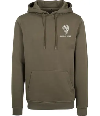 Jesus is King Hoodie Green