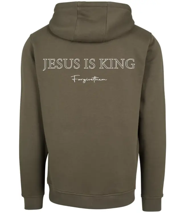 Jesus is King Hoodie Green