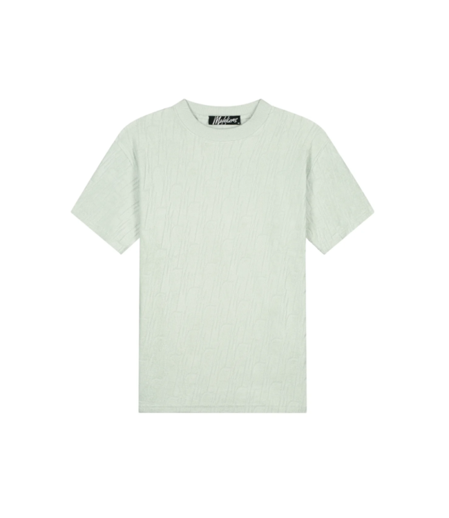 Malelions Malelions Men Monogram Towelling T-Shirt - Pale Aqua MM3-SS25-23