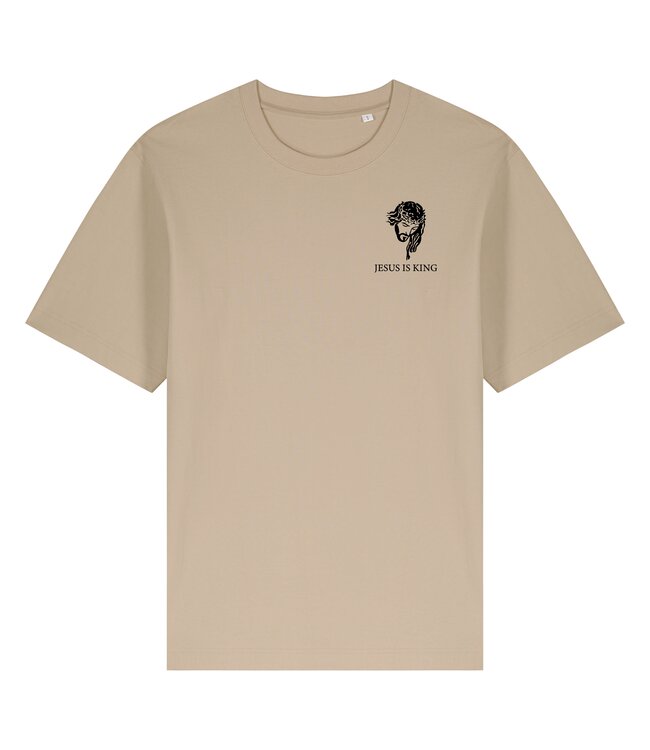 Jesus is King Tee Beige