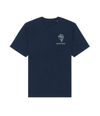 Jesus is King Tee Navy