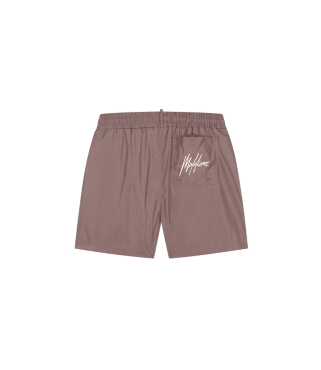Malelions Malelions Men Captain Swim Shorts- Brown/Bright Blue MM3-SS25-07
