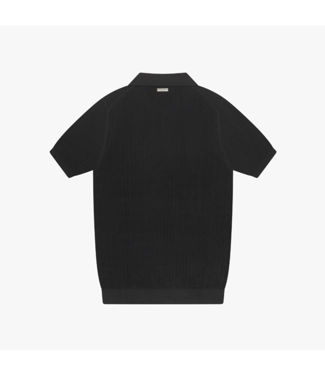 Quotrell Quotrell Cairo Knitted Polo - Black/White
