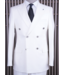FM SUITS Double Breasted Suit CSB 7322 White