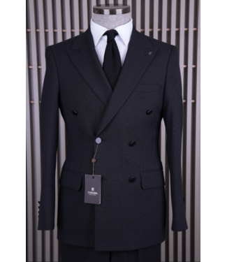 FM SUITS Double Breasted Suit CSB 7418 Black