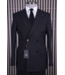 FM SUITS Double Breasted Suit CSB 7418 Black