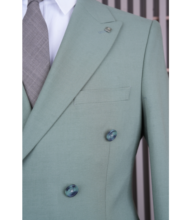 FM SUITS Double Breasted Suit CSB 7359 Green