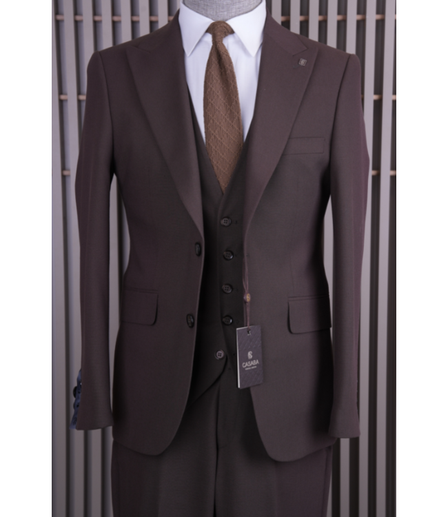FM SUITS 3 pieces suit CSB 7409 Brown