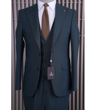 FM SUITS 3 pieces suit CSB 7409 Dark Green