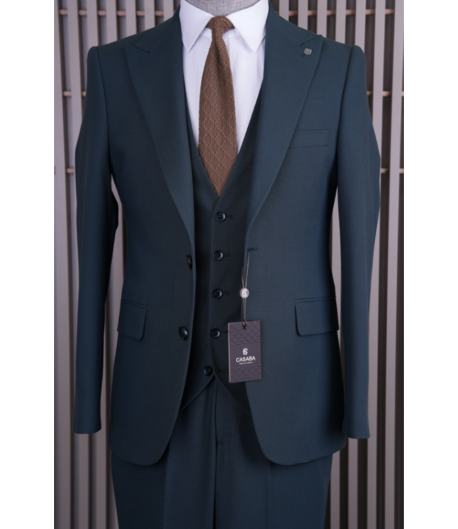 FM SUITS 3 pieces suit CSB 7409 Dark Green