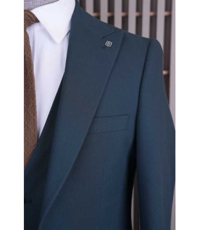 FM SUITS 3 pieces suit CSB 7409 Dark Green