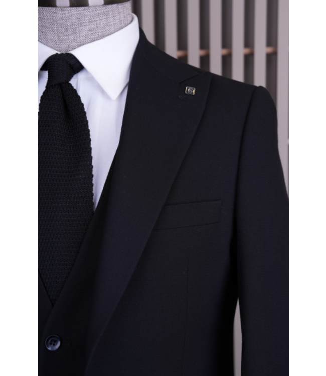 FM SUITS 3 pieces suit CSB 7409 Black