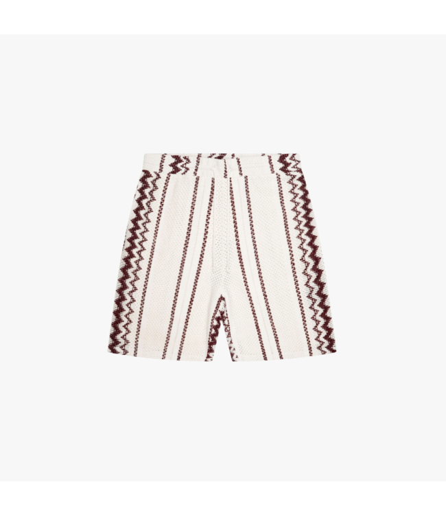 Quotrell Quotrell Granada Shorts - Off White/Red