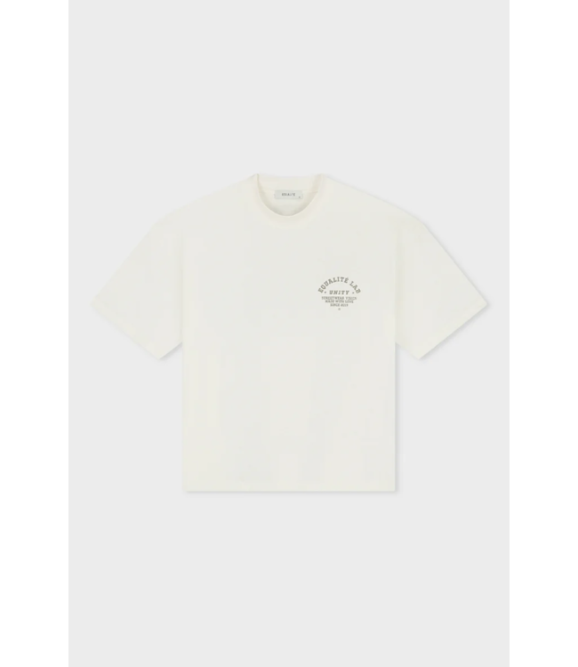 Equalité Equalite Lucius Boxy Tee Off White & Taupe