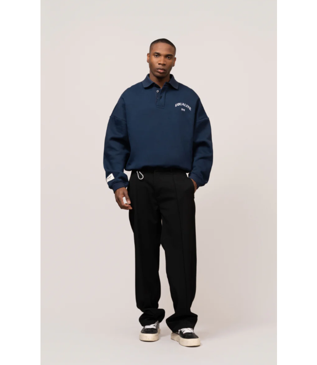 Equalité Equalite Varsity Polo Sweater Navy