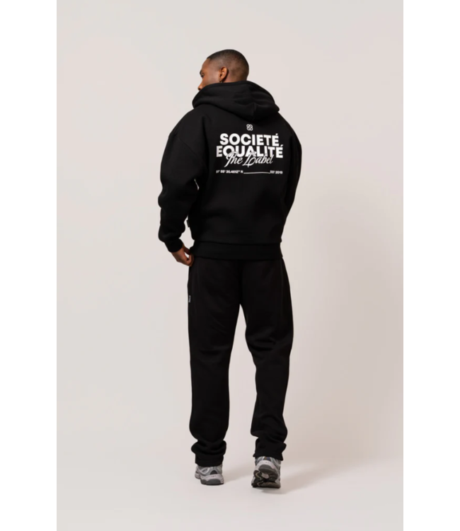 Equalité Equalite  Societe Oversized Full Zip Hoodie Black