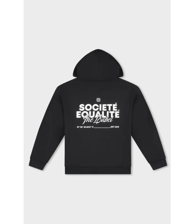 Equalité Equalite  Societe Oversized Full Zip Hoodie Black