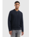 Pure Path Pure Path Braided Structure Knit Polo Dark Navy