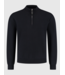 Pure Path Pure Path Jacquard Structure Knit Half-zip Sweater Dark Navy