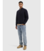 Pure Path Pure Path Jacquard Structure Knit Half-zip Sweater Dark Navy